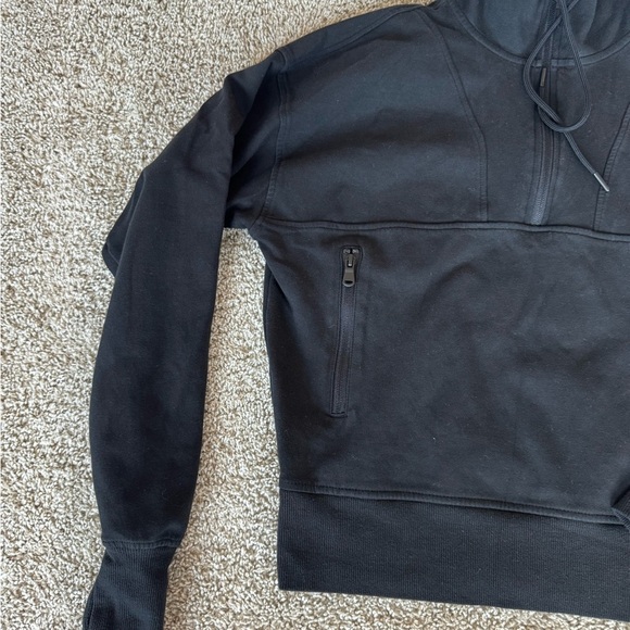 Old Navy Womens Dynamic Fleece Half Zip Black High-Neck Top Size Medium Tall - Picture 5 of 8